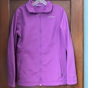 Columbia Purple Soft Shell  Omni-shield All Weather Full-Zip Jacket